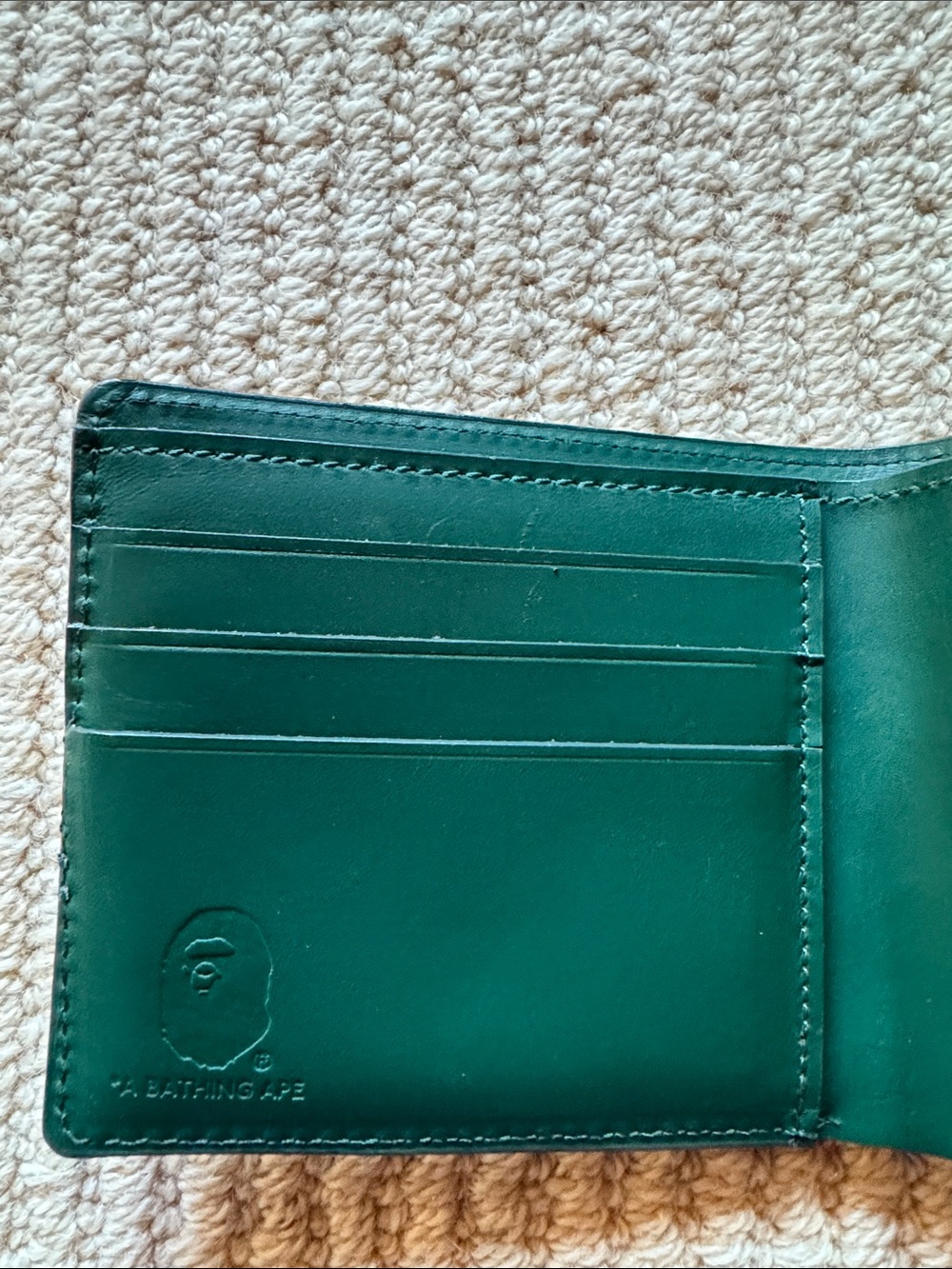 Bape Camouflage Bi-Fold Wallet - Green, Black, Cream - Picture 3 of 8